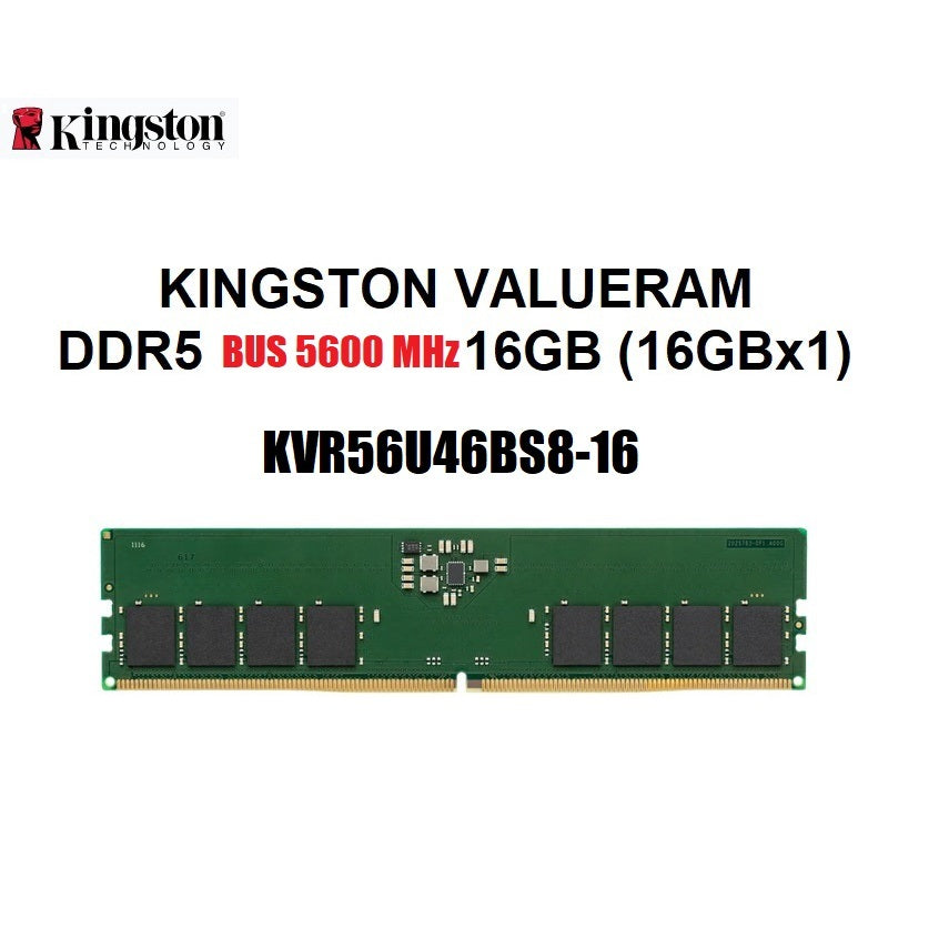 Mem DDR5 16gb 5600MHz Kingston KVR