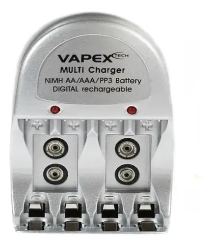 Cargador de Pilas Vapex P/ AA/ AAA/ 9v