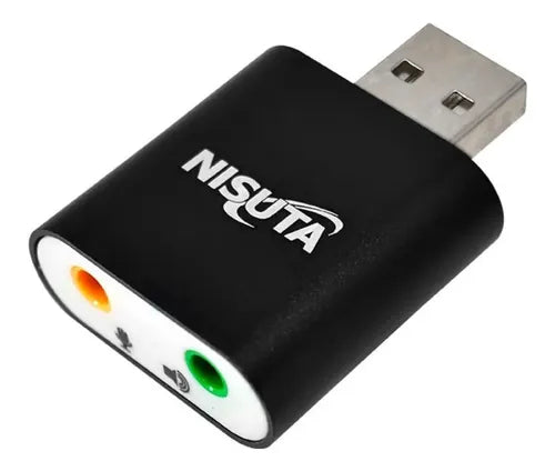 Placa De Sonido Nisuta NS-COUSAU22 Usb a Audio y Microfono