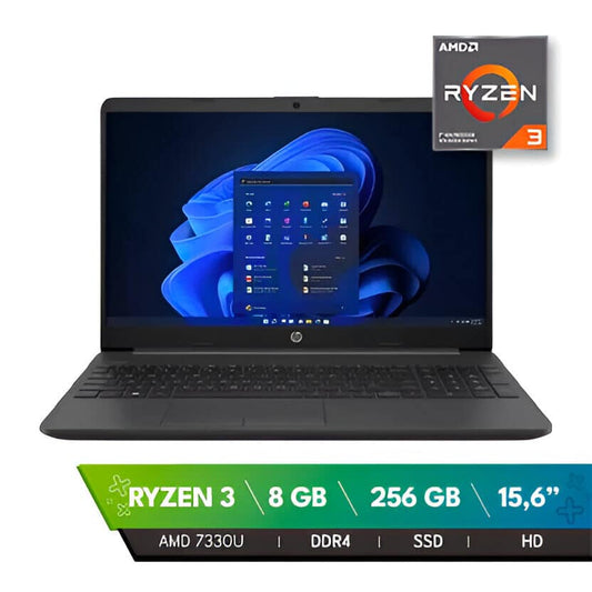 Notebook Hp 15.6" Ryzen 3 7330U/8gb ram/ssd 256