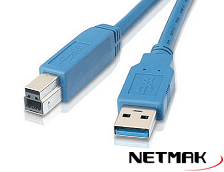 Cable USB a USB AB Netmak 3mts c42