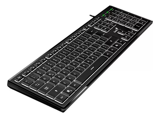 Teclado Genius Slimstar 820 USB Black Retroiluminado