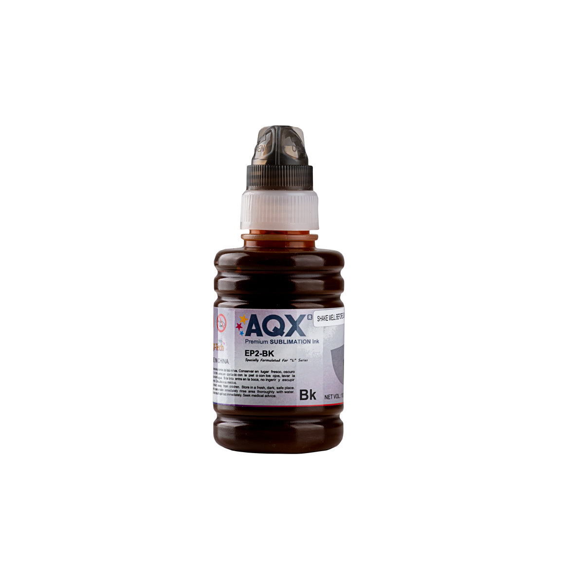 tinta aqx 100ml /negra c/ pico vertedor