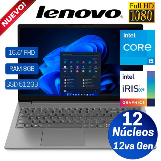 Notebook Lenovo 15,6" i5 12va/ Ram 8gb/ Ssd 512gb
