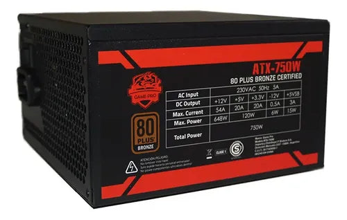 Fuente 750w Game Pro 80 Plus Bronze