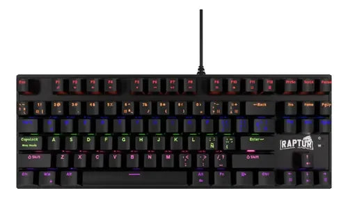 Teclado Raptor Fireclaw M87 Mecanico RGB 80%