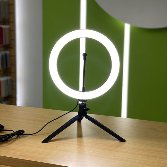 Aro de Luz 10" Con trípode de Mesa
