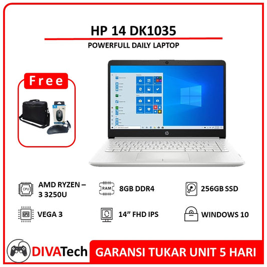 Notebook Hp 14" Ryzen 3/ Ram 8gb/ Ssd 256gb