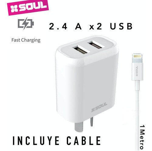 Cargador Iphone Soul 2.4a