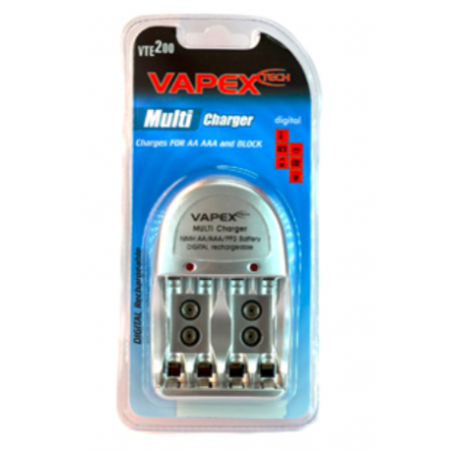 Cargador de Pilas Vapex P/ AA/ AAA/ 9v