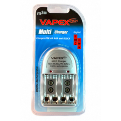 Cargador de Pilas Vapex P/ AA/ AAA/ 9v