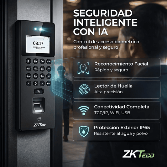 Control de  acceso facial y huella zk-teco