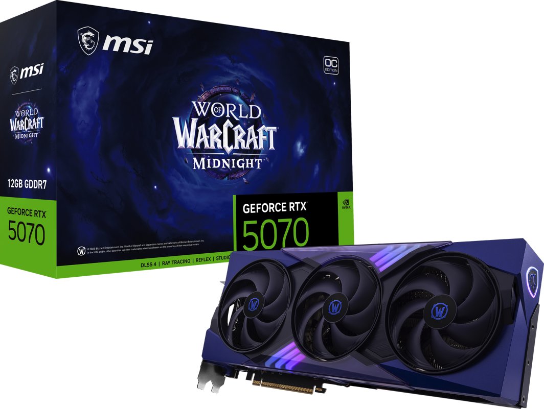 VGA 12GB RTX 5070 MSI WORLD OF WARCRAFT OC