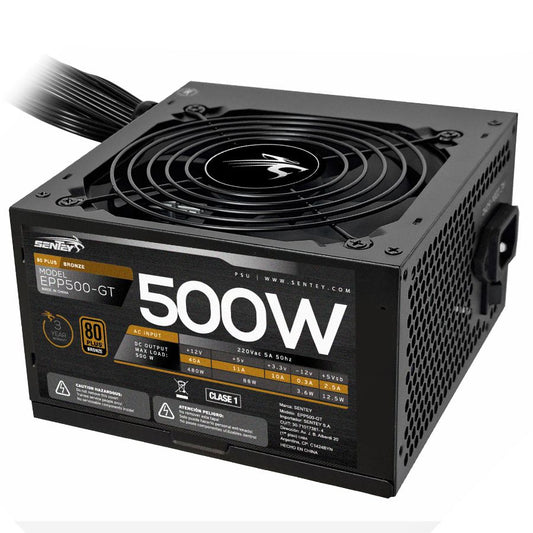 Fuente 500w Sentey 80 plus Bronce