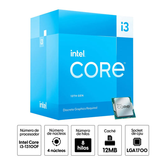 Procesador Intel i3 13100f 4.5GHz