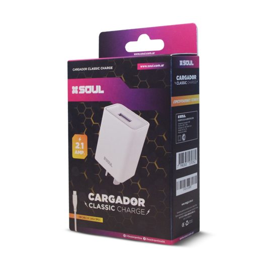 Cargador Tipo C Soul P/ Auto 2.1a - 3.1a
