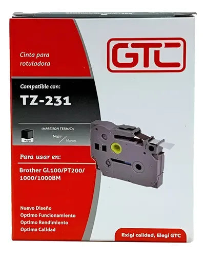 Cinta Laminada Gtc TZ-231 Negro