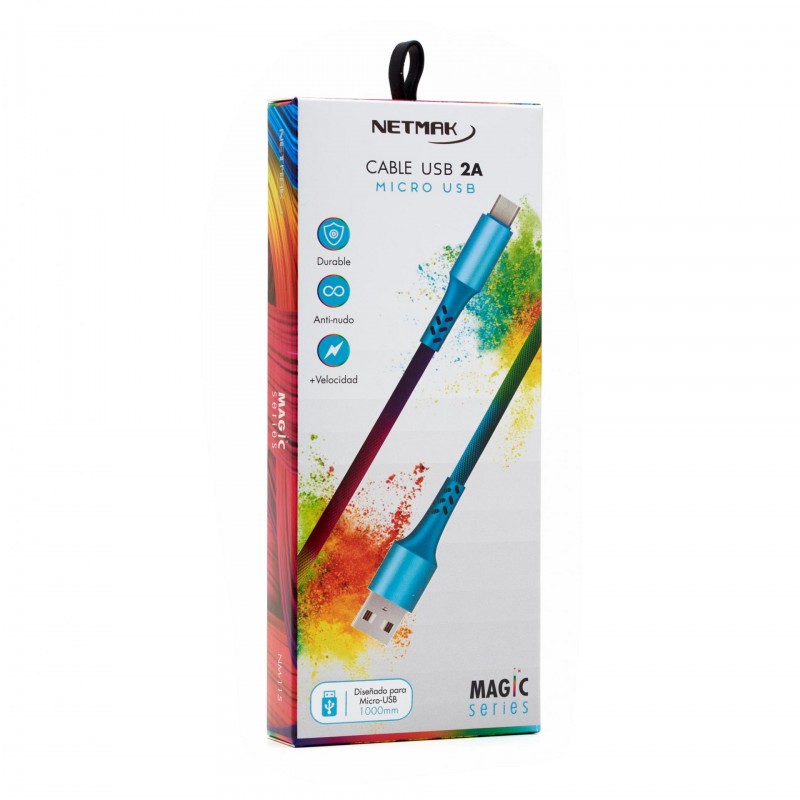 Cable USB a micro usb 1M Netmak Magic