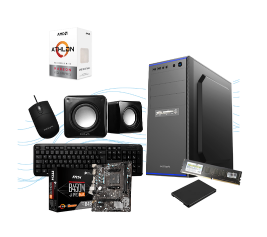 Cpu Kelyx Athlon 3000g/ Ram 4gb/ Ssd 240gb (msi)