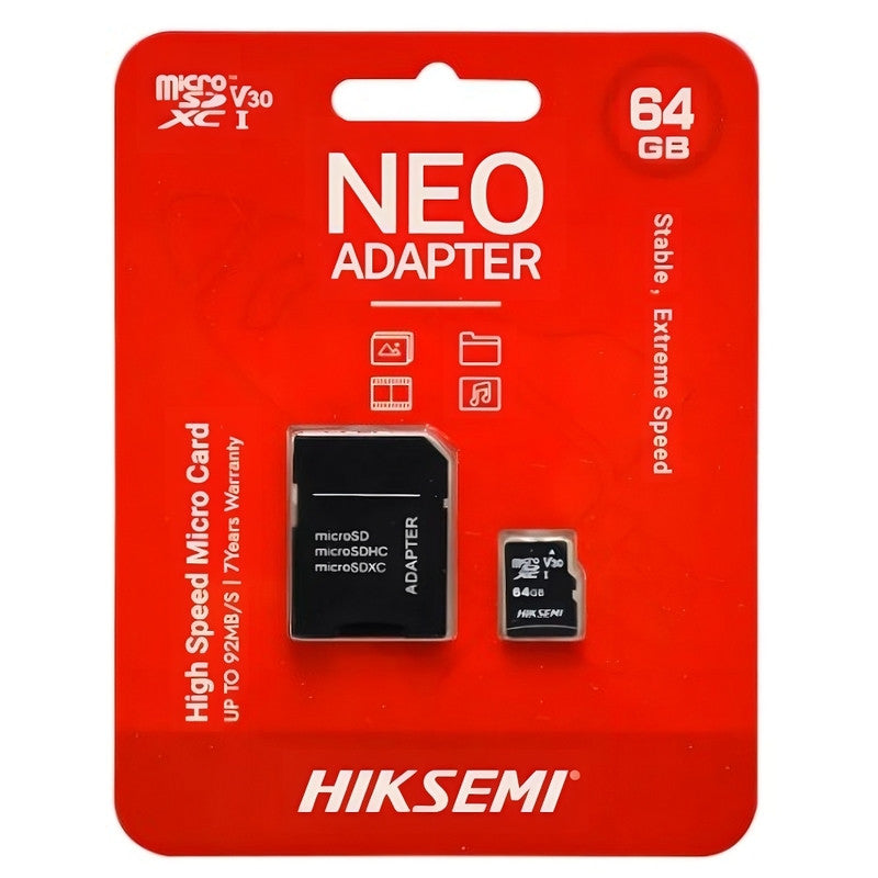 Micro Sd 64gb + Adaptador Hiksemi NEO