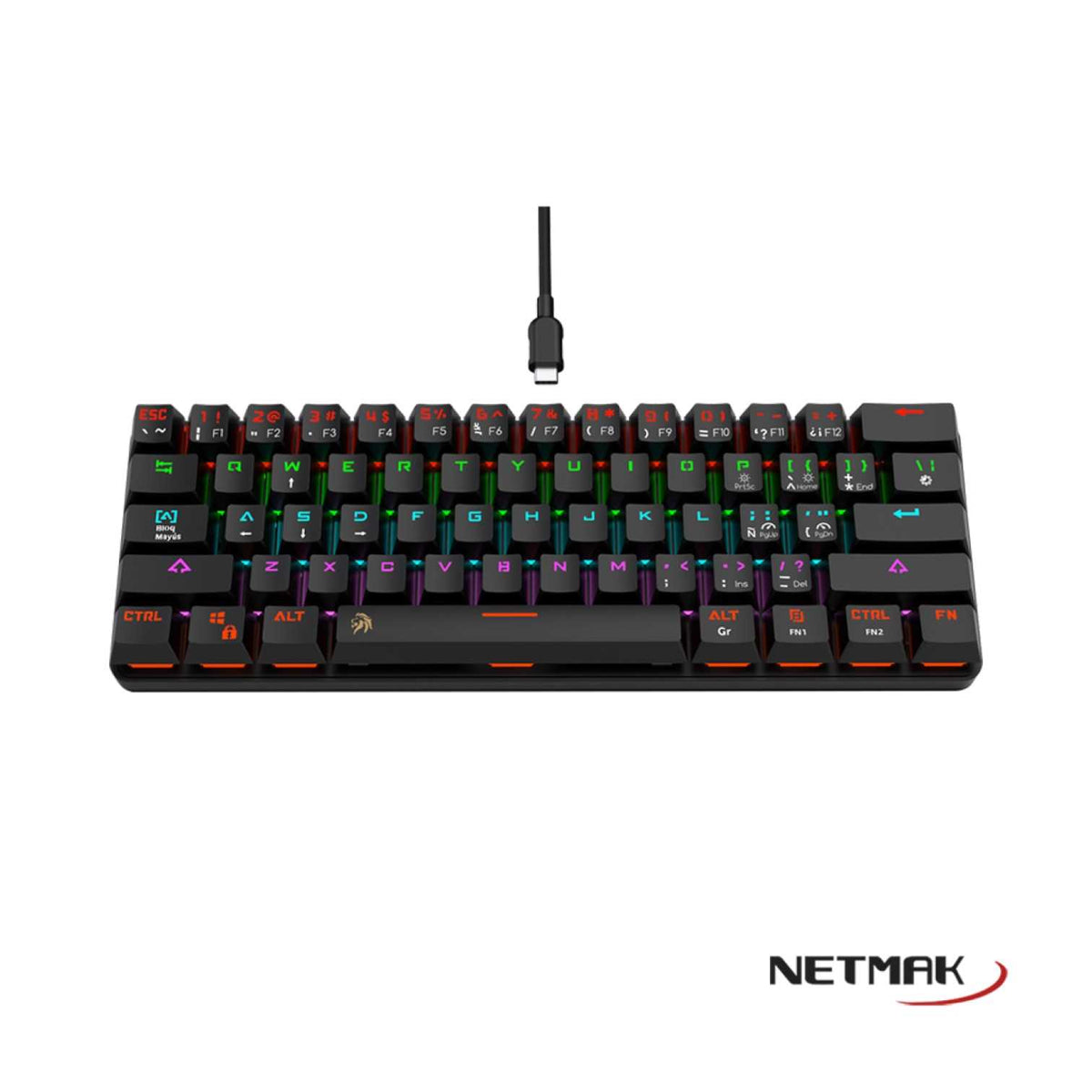 Teclado Netmak  NM dominate Mecanico 60%