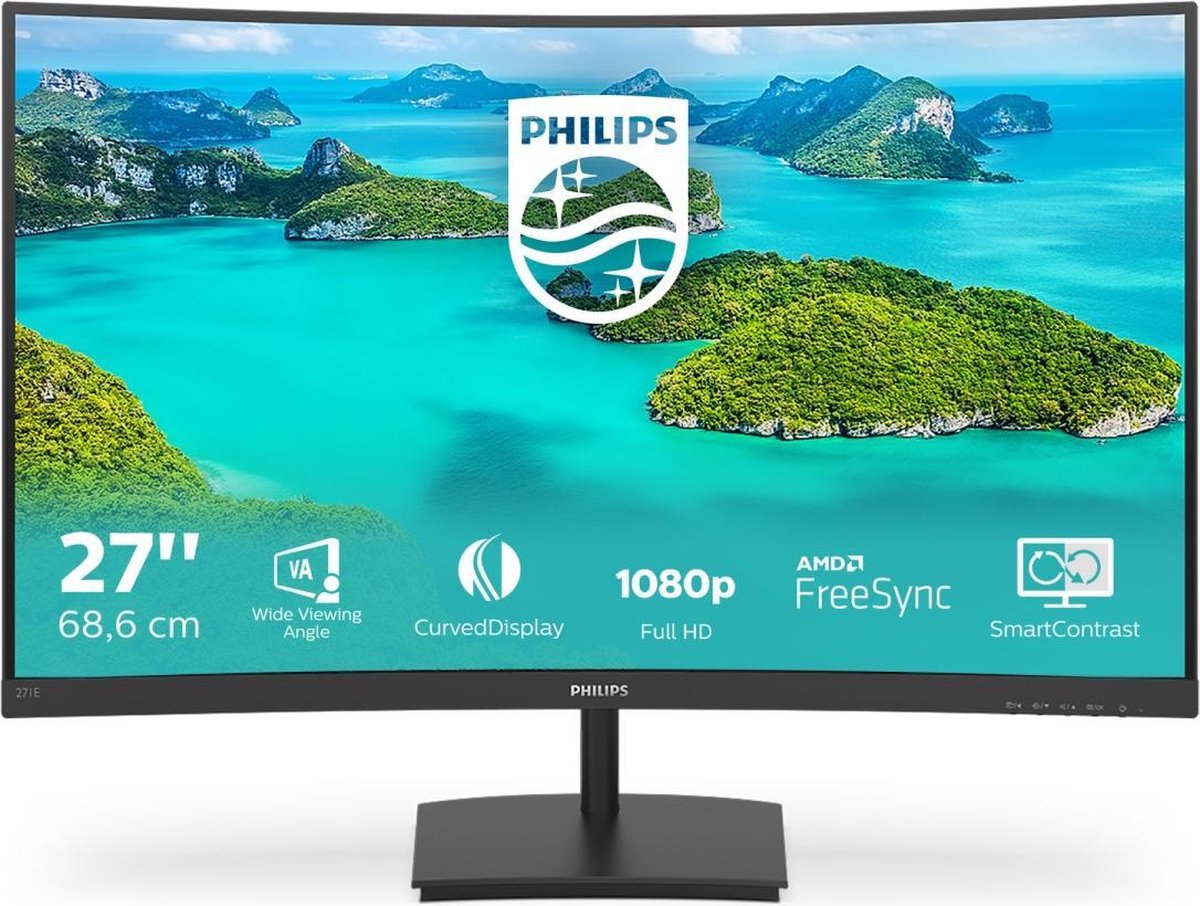 MONITOR 27 PHILIPS 271E1SCA CURVO  FULL HD