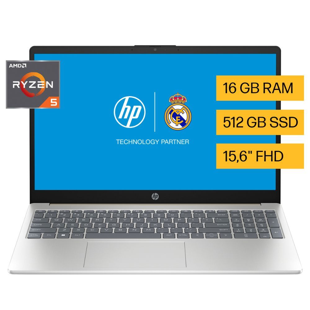 NOTEBOOK HP 15,6" RYZEN 5 16GB/ SSD 512GB