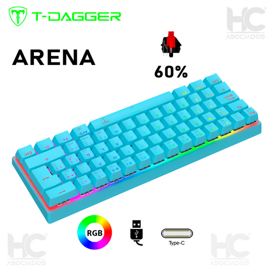 Teclado T-DAGGER Arena 60% Rgb