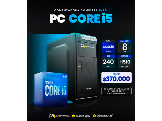 Cpu Brb i5 10400/ Ram 8gb/ Ssd 240gb