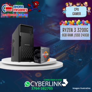 PC AMD RYZEN 3 3200G – DDR4 8GB – SSD 240GB