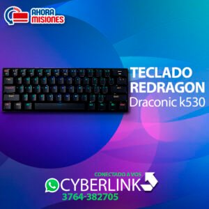 TECLADO GAMER REDRAGON DRACONIC PRO K530 WIRELESS 60% RGB