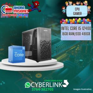 PC INTEL i5 12400 – DDR4 16GB – SSD 480GB