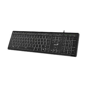 Teclado Genius Slimstar 820 USB Black Retroiluminado