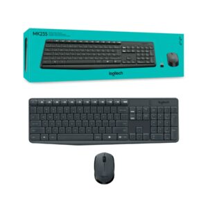 Teclado + Mouse Logitech MK235 Wireless Black